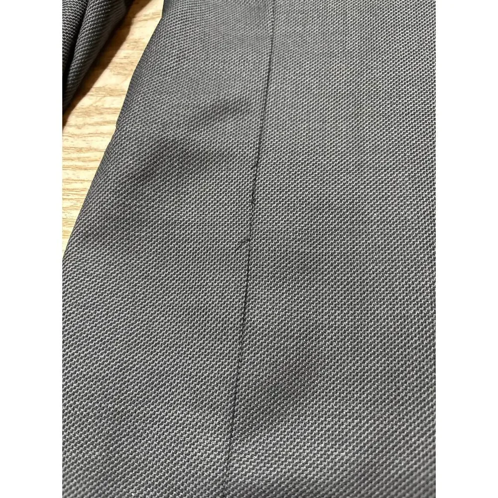 Vintage Armani Collezioni Navy Birdseye Wool Blazer Sport Coat 44R